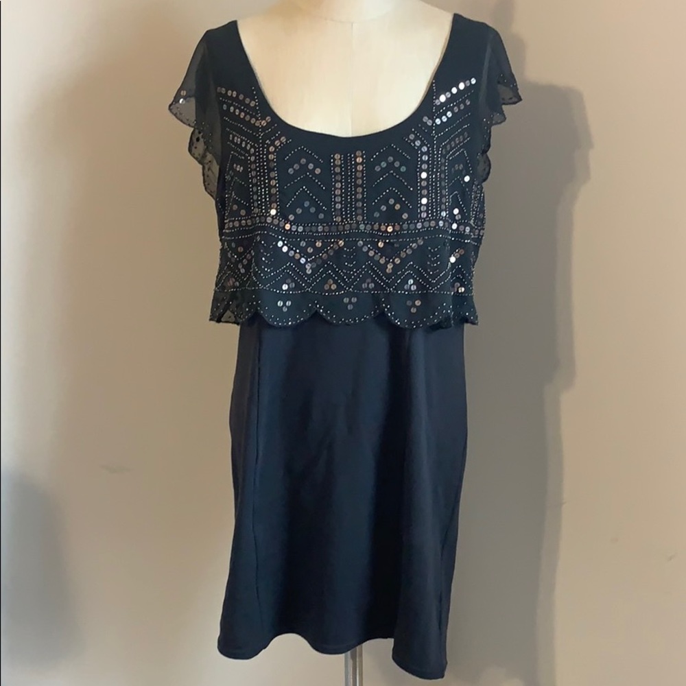 NWOT sequined overlay dress